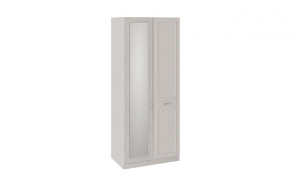 Шкаф для одежды с 1 глухой и 1 зеркальной дверью Сабрина СМ-307.07.021 (Трия)